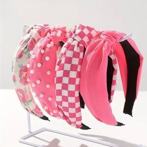 Set of 4 Pink Headbands